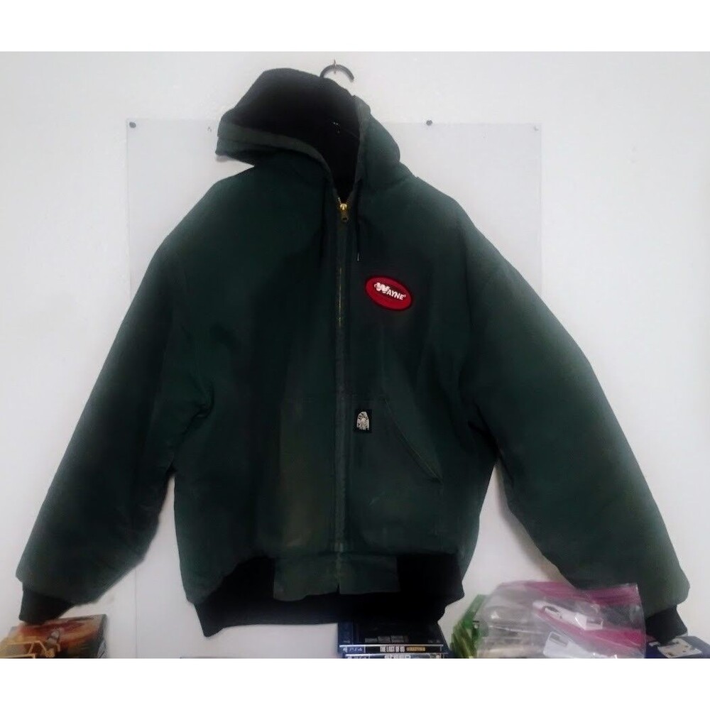 VTG KEY POLAR KING MENS 3XL 52 REGULAR DISTRESSED HOODED FULL ZIP WORK JACKET